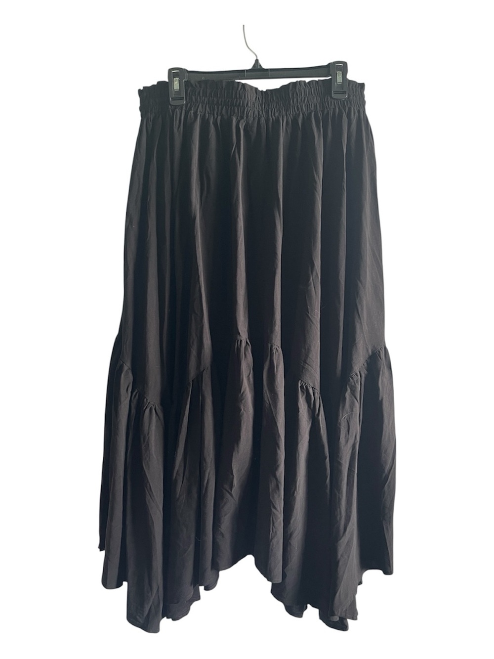 Scarlet Darkness Black Full Circle Tiered Skirt with Elastic Waist NWT XL